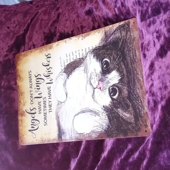 Other - Cat metal sign 7x11.9"